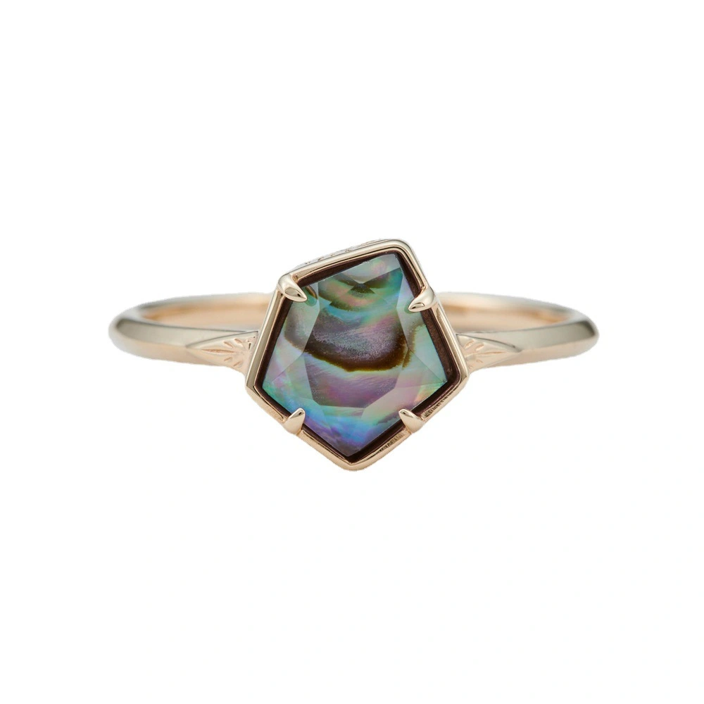 Pentagram Irregular Personality Simple 925 Silver Ring