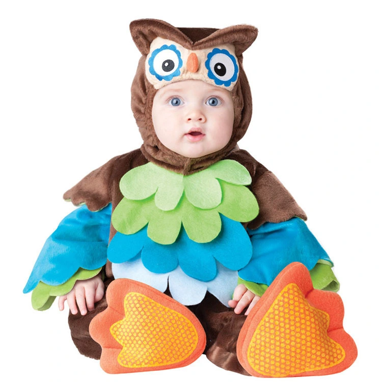 INS Hot Halloween Animal Dress Up Cosplay Infant Peacock Giraffe Owl Dinosaur Dress Up Clothing