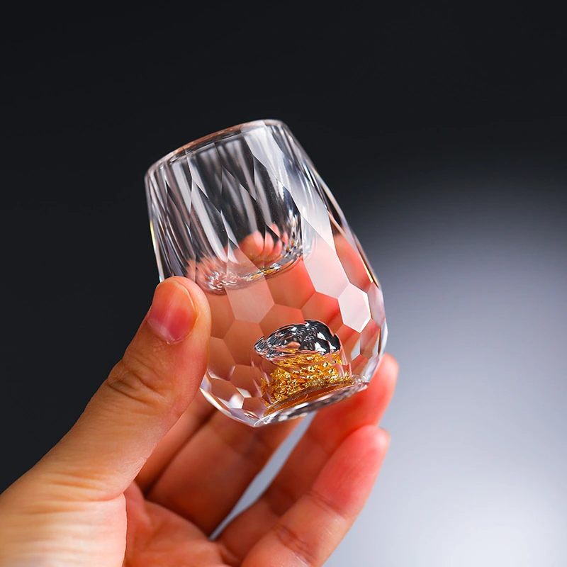 Diamond Surface Gold Foil Jinshan Liquor Crystal Glass