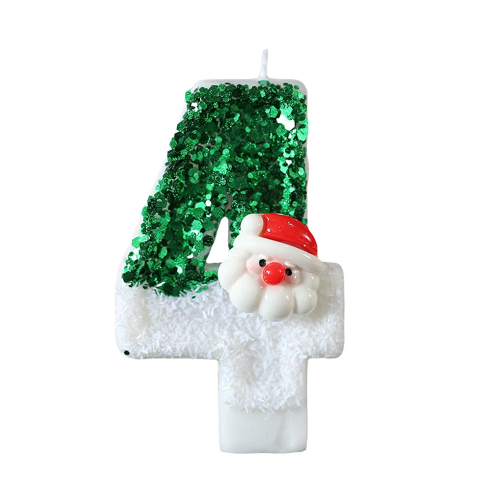 Birthday Number Candle Christmas Cute Santa Candle Cake Decoration