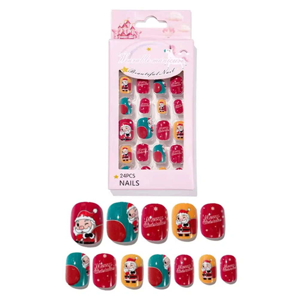 Christmas Artificial Nails Set Cute False Nail Full Cover Nail Tips