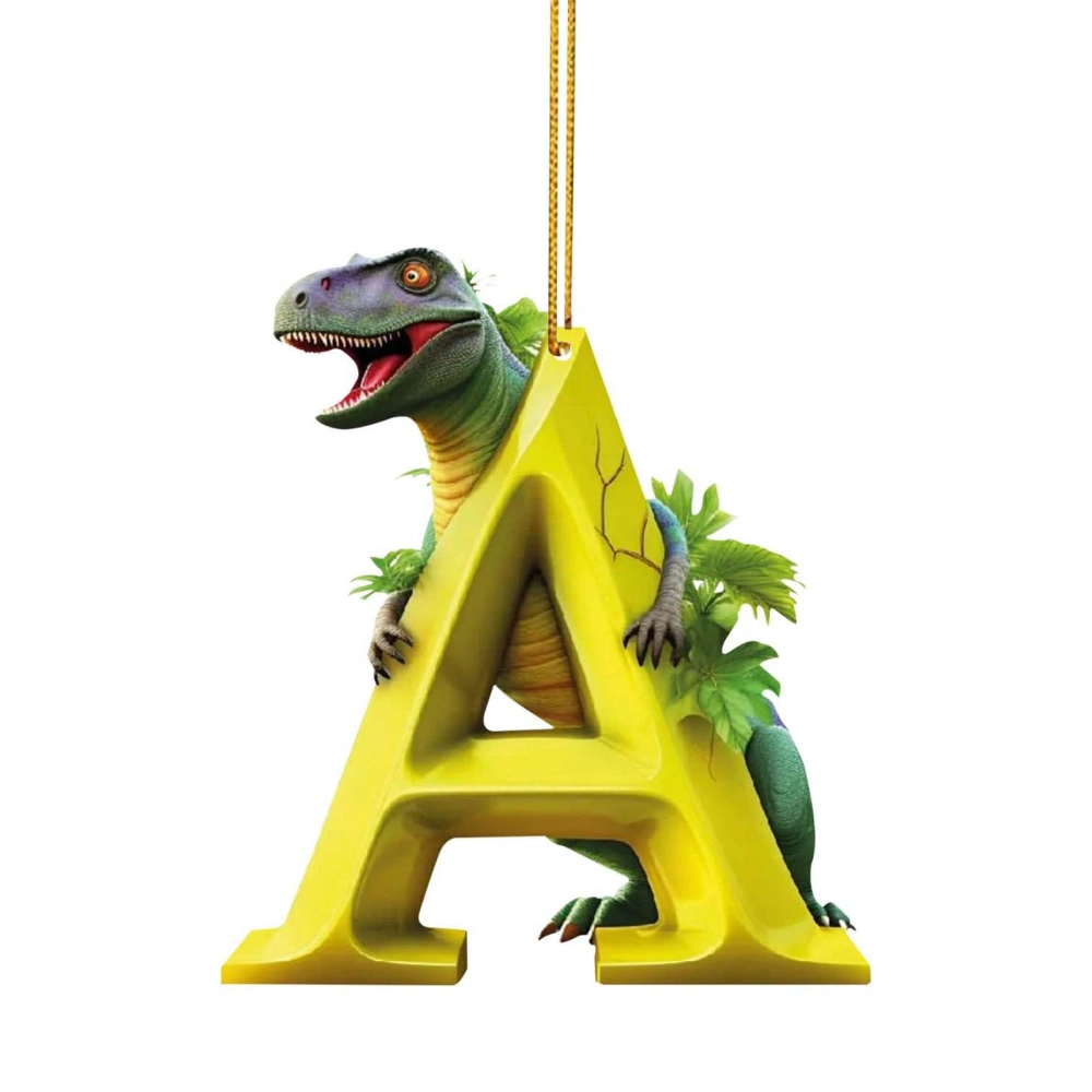 Christmas Tree Ornaments Dinosaur Letter A to Z Hanging Decorations