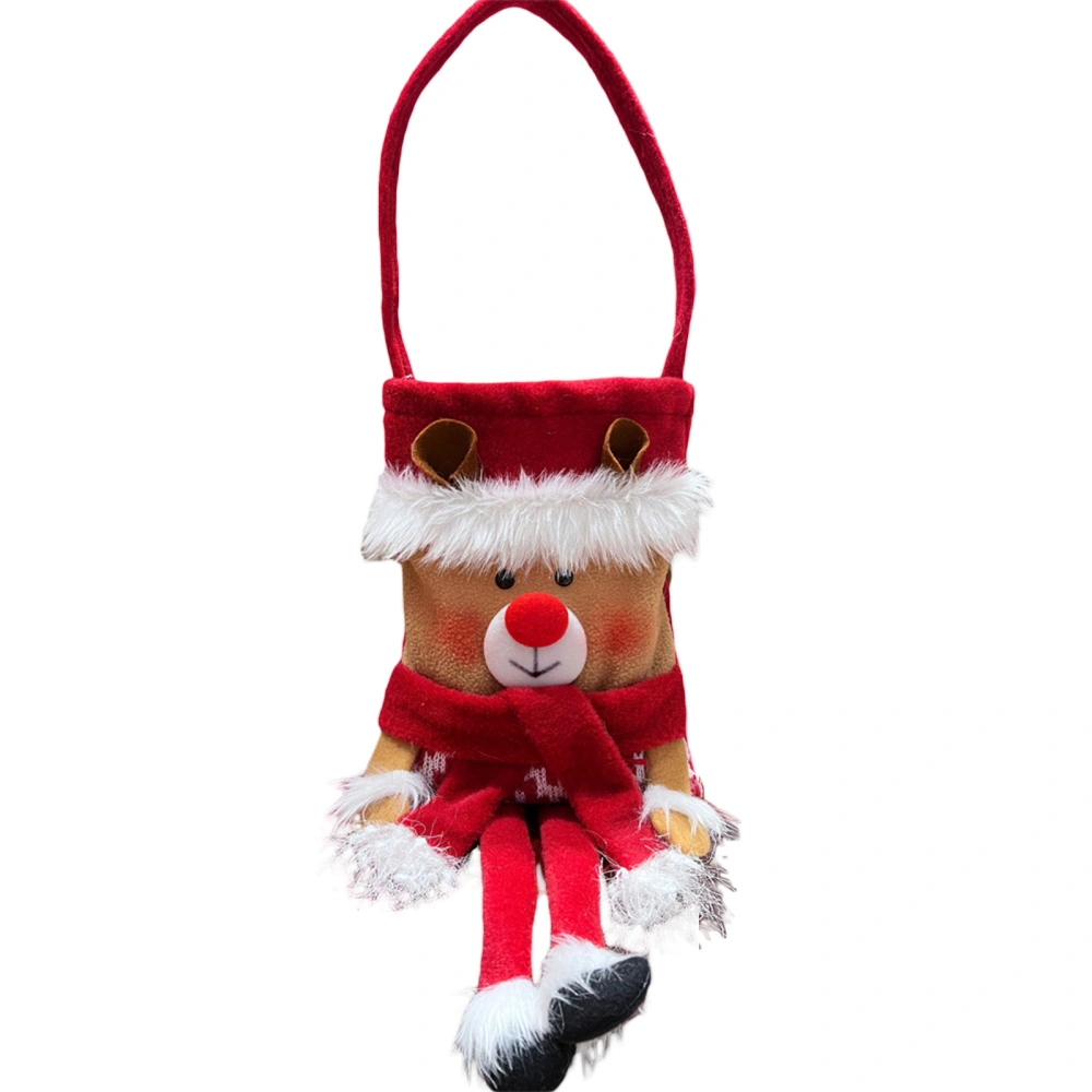 Christmas Cloth Candy Bags, Cute Santa/Reindeer Pattern Handbag 