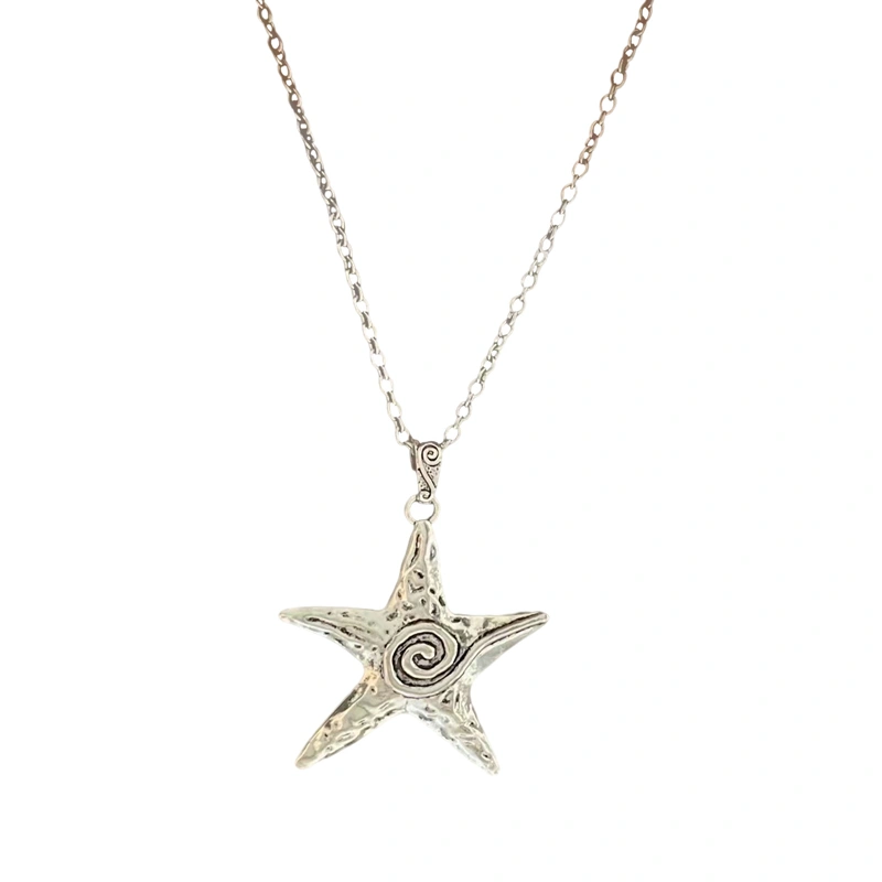 Women Star Necklace, Vintage Chain Pendant Necklace Jewelry Gift