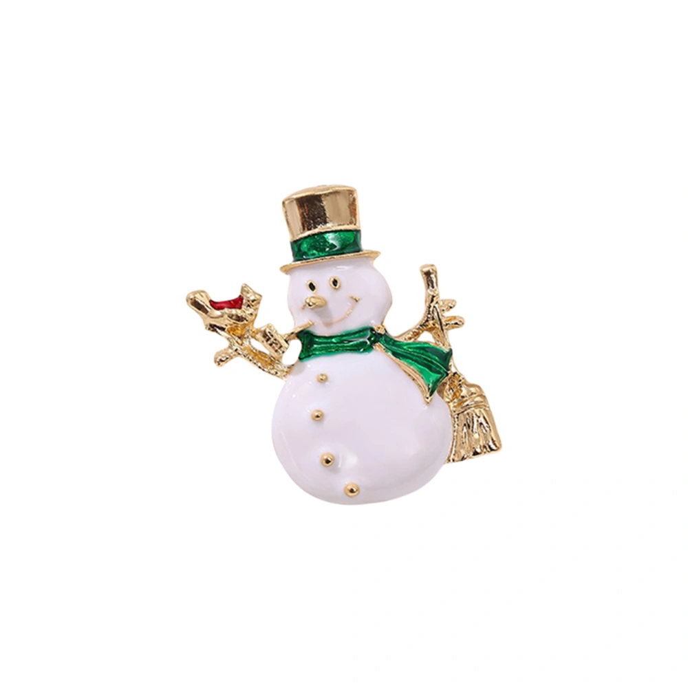 Christmas Brooch Rhinestone Brooches Pins Snowman Stocking Enamel Pins