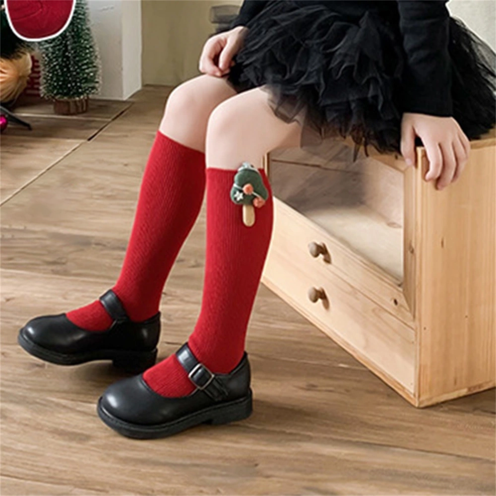 Baby Girls Boys Christmas Socks Cute Cotton Socks with 3D Dolls