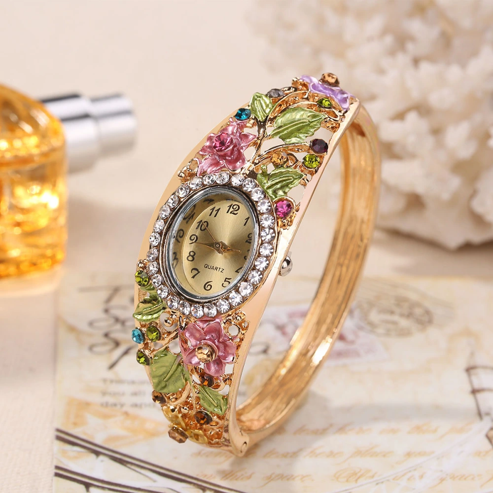 New Arrival Lady Womens Crystal Bracelet Dress Quartz Wrist Watch