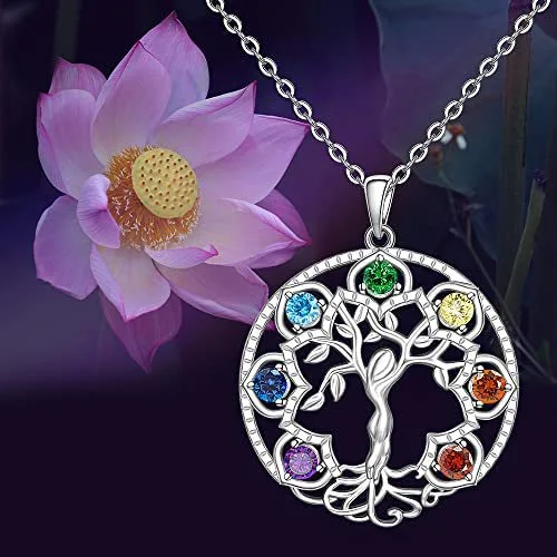 Personality Fashion Hollowed-out Tree Of Life Micro Rhinestone Clavicle Chain