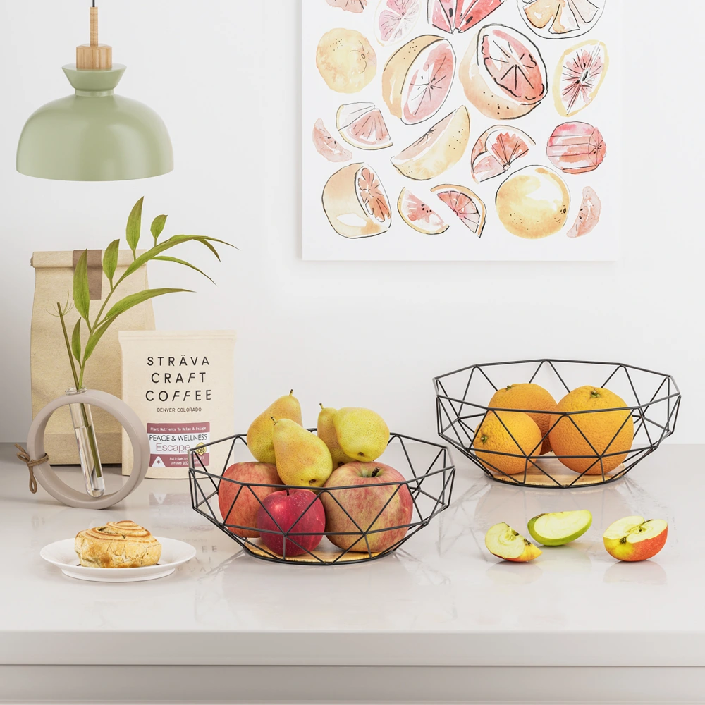 Iron Art Fruit Plate Household Living Room Fruit Basket Storage