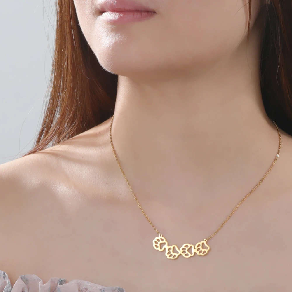 Trend Cartoon Cute Titanium Steel Hollow Necklace