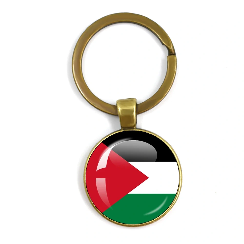 Palestinian Flag Time Stone Pendant