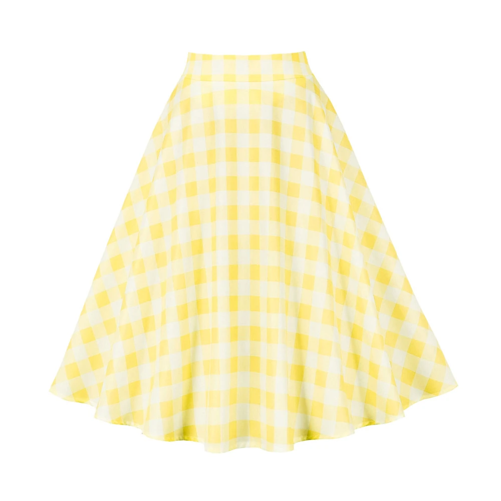 Women's Midi Skirts Sweet Plaid Big Swing A-line Skirts Casual Skirts