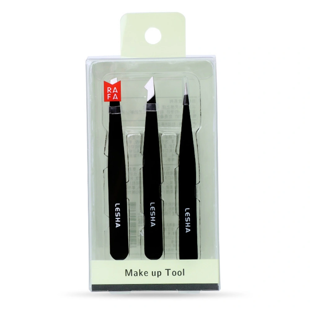 Professional Precision Tweezers Set Stainless Steel Eyebrow Tweezers 