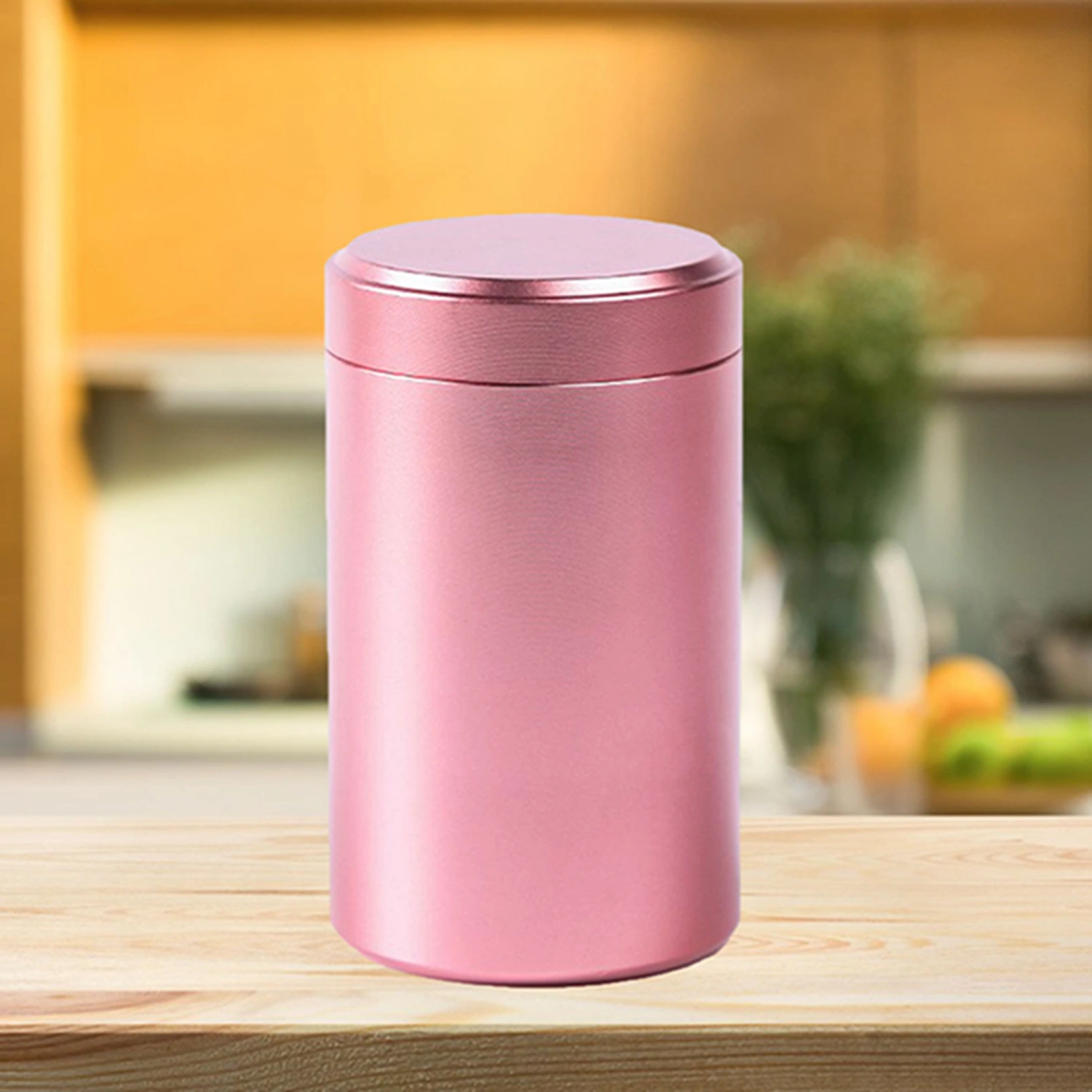 Tea Tin Can Metal Container with Lid Sealed Container Food Storage Jar