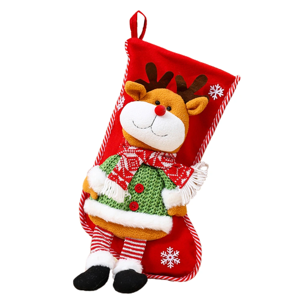 Christmas Santa Snowman Elk Stockings Cartoon Sock Gift Bags