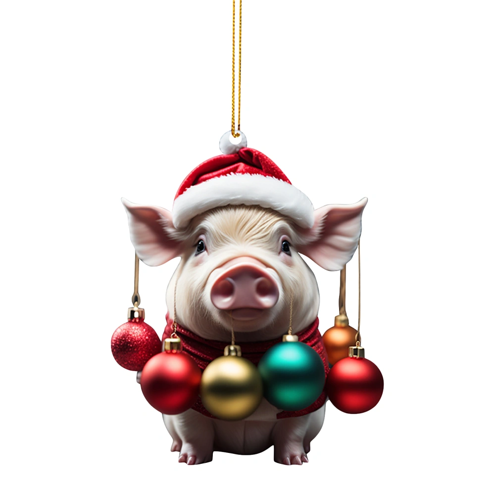 Christmas Tree Ornaments Cute Pig Hanging Decorations Piggy Figurines