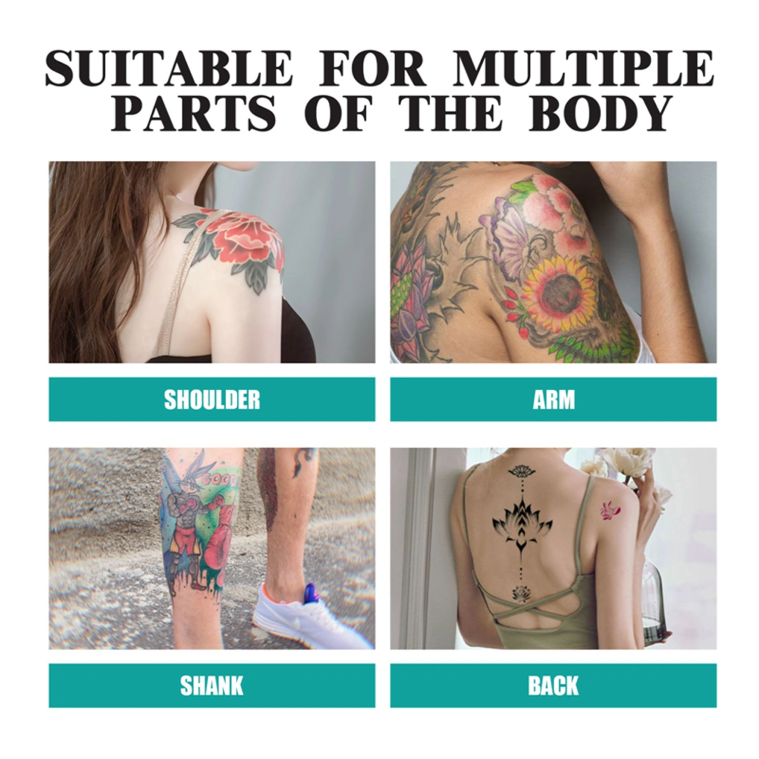 Temporary Tattoo Pen Kit, Colorful Tattoo Marker with Template