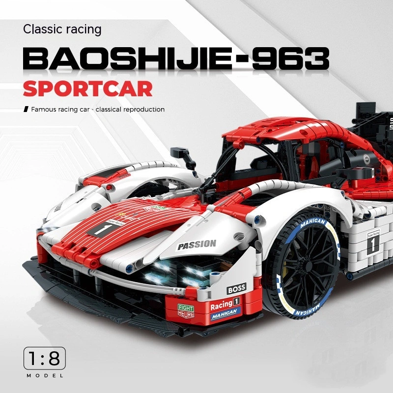 963 Super Running Car Model High Difficulty Assembled Building Block Toys