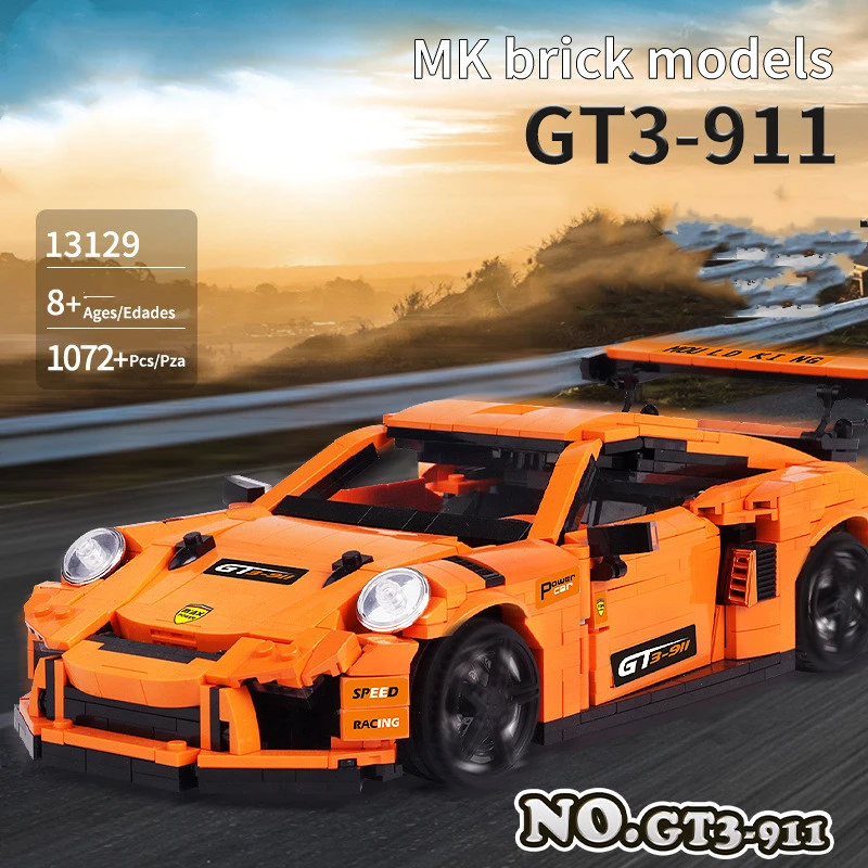 Technology Machinery GT3 Racing Car Sports Car Model Children Assembling Building Blocks Toy