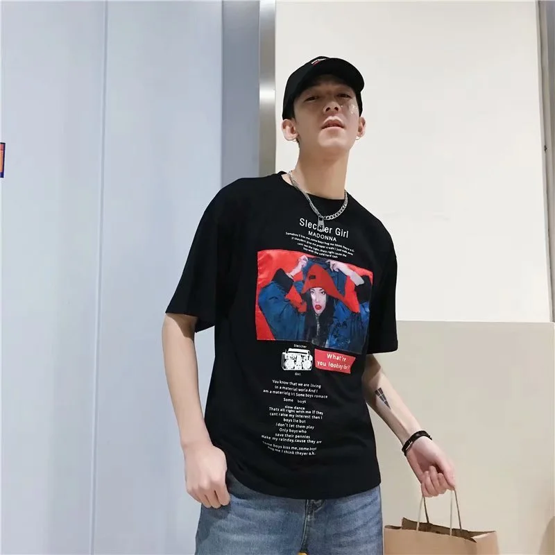 Men's Loose Fashion Brand Round Neck Short Sleeve