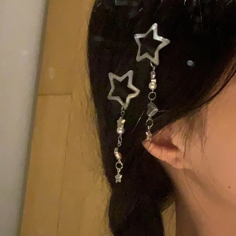 Dopamine Sweet Cool Y2g Pentagram Tassel Hairpin