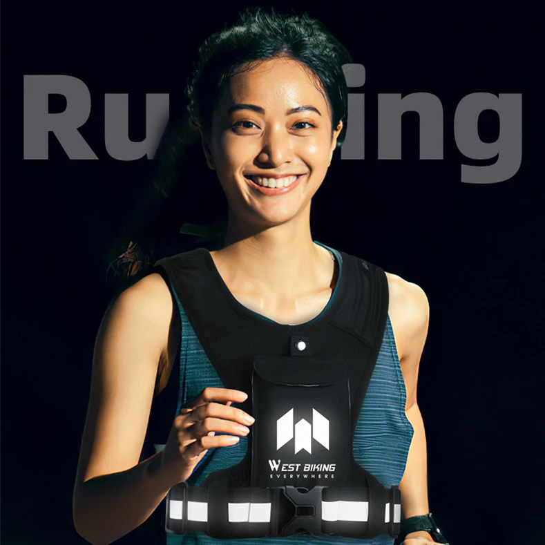 Running Reflective Warning Night Fishing Riding Vest Mobile Phone Bag Elastic Elastic Band