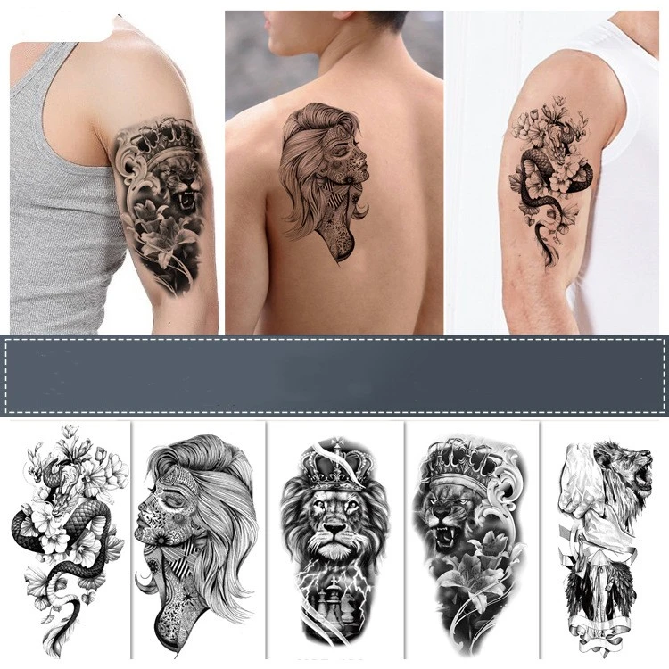 Animal Dragon Snake Lion Tattoo Sticker