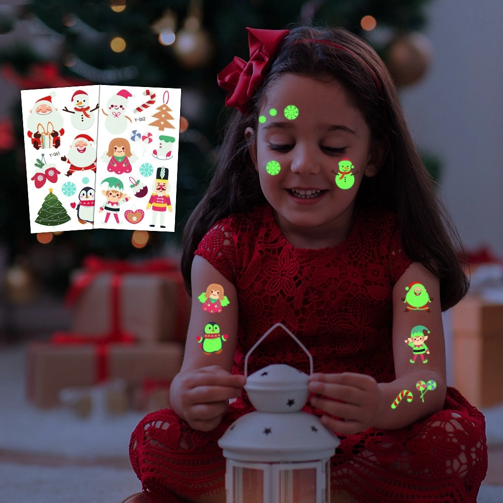 Children's Christmas Luminous Tattoo Face Pasters