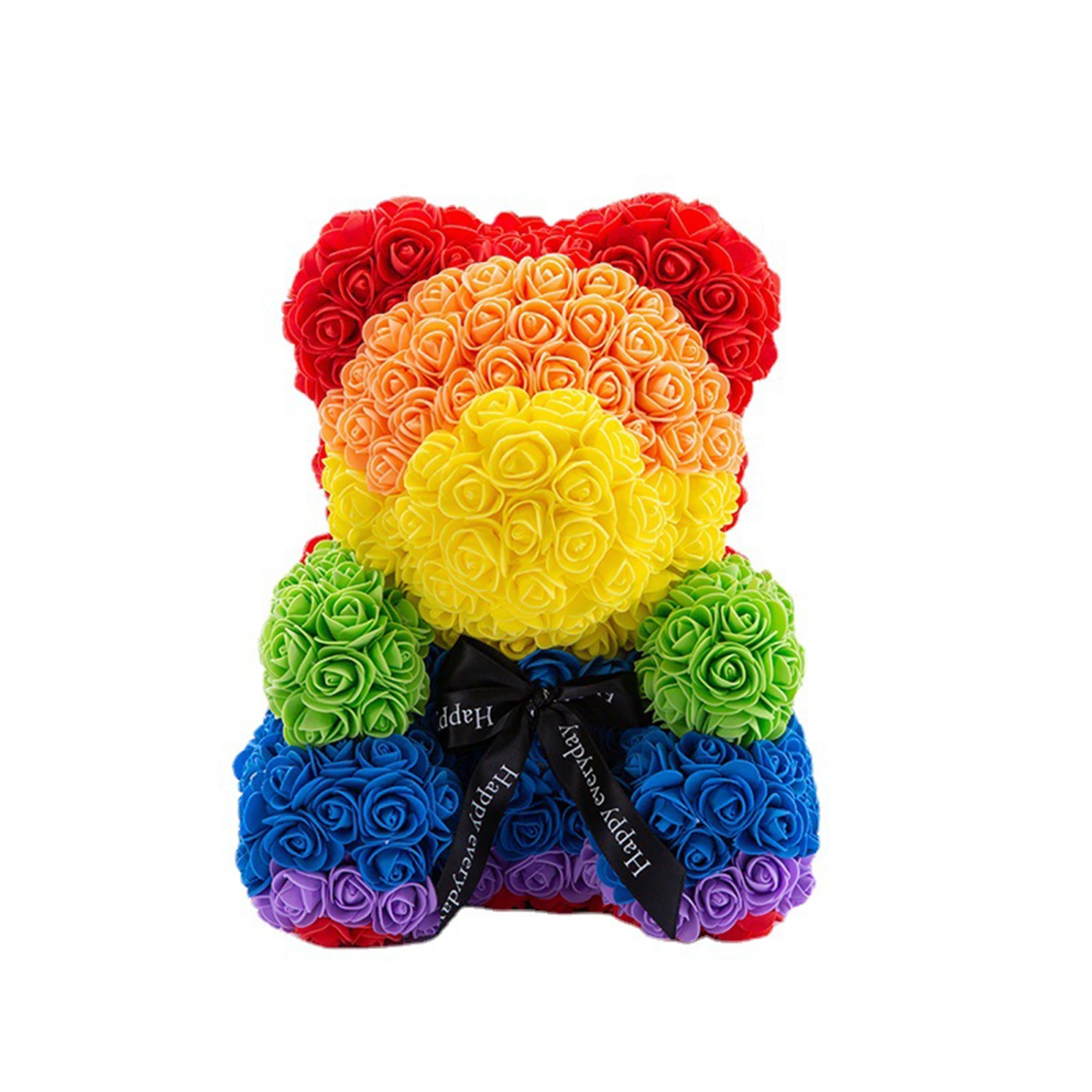 Colorful Flower Bear Handmade Bear Home Decor for Valentine's Day Gift