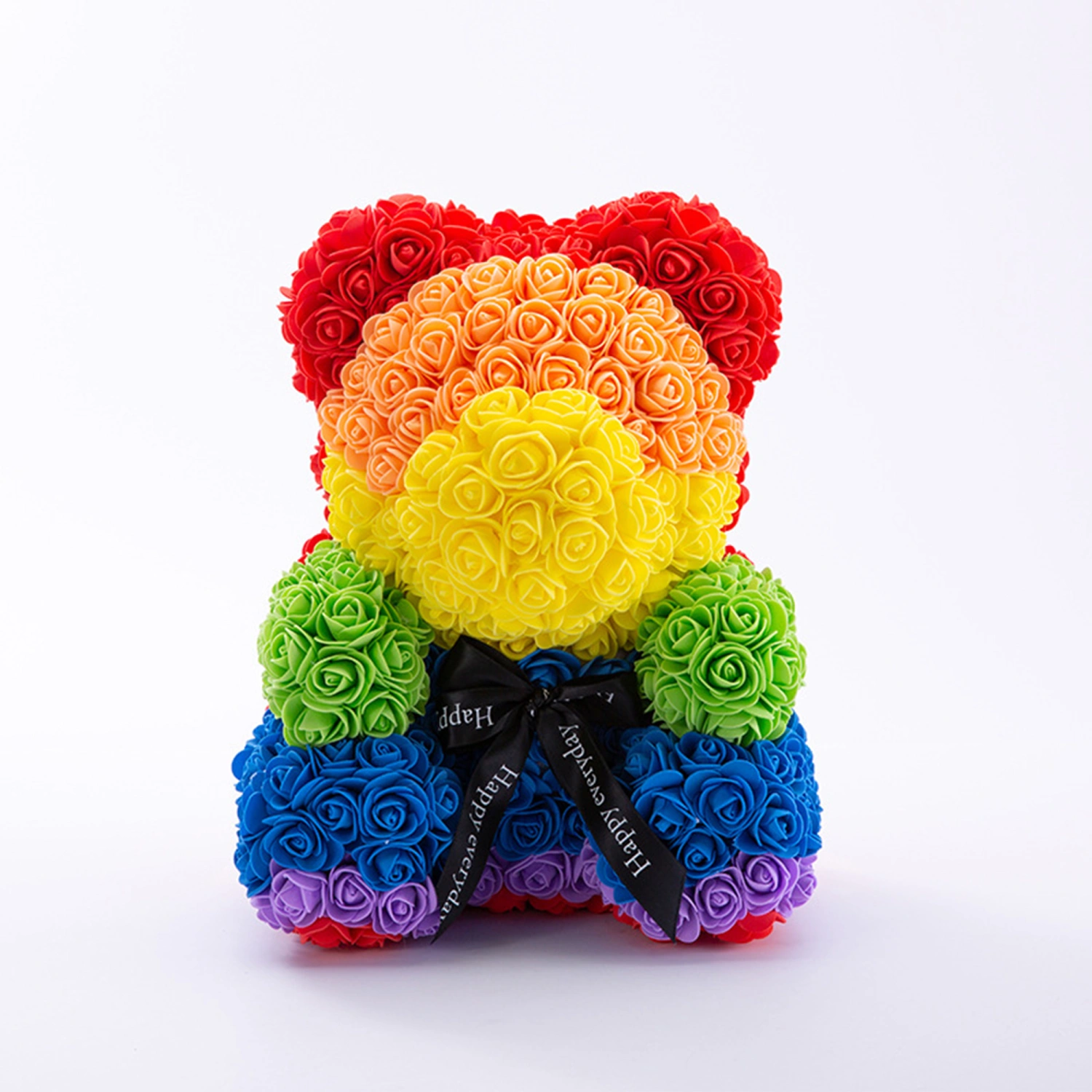 Colorful Flower Bear Handmade Bear Home Decor for Valentine's Day Gift