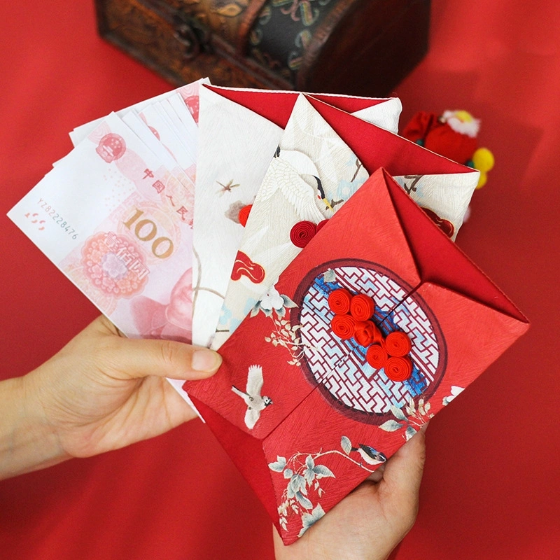 Chinese Style Red Envelope New Year Fabric Creative Plate Buckle