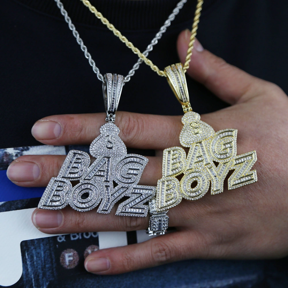 Hip Hop Full Diamond Letter Pendant