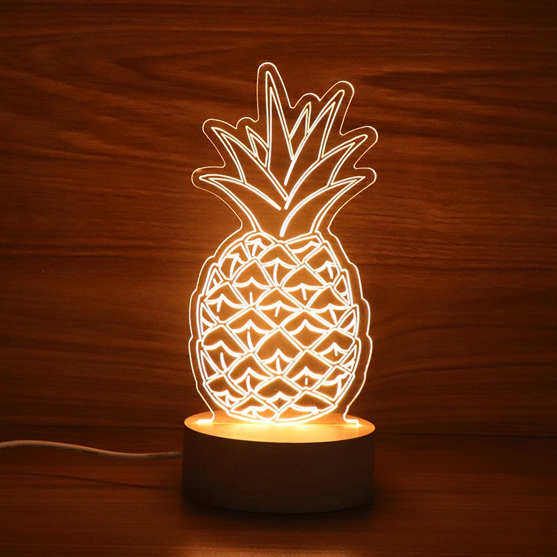 3D Small Night Lamp Plug-in Bedroom Bedside