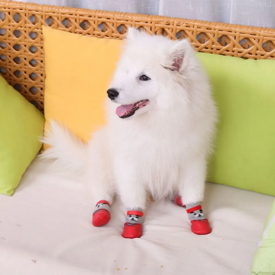 Pet Waterproof Soft Rubber Sole Socks Shoes Dog