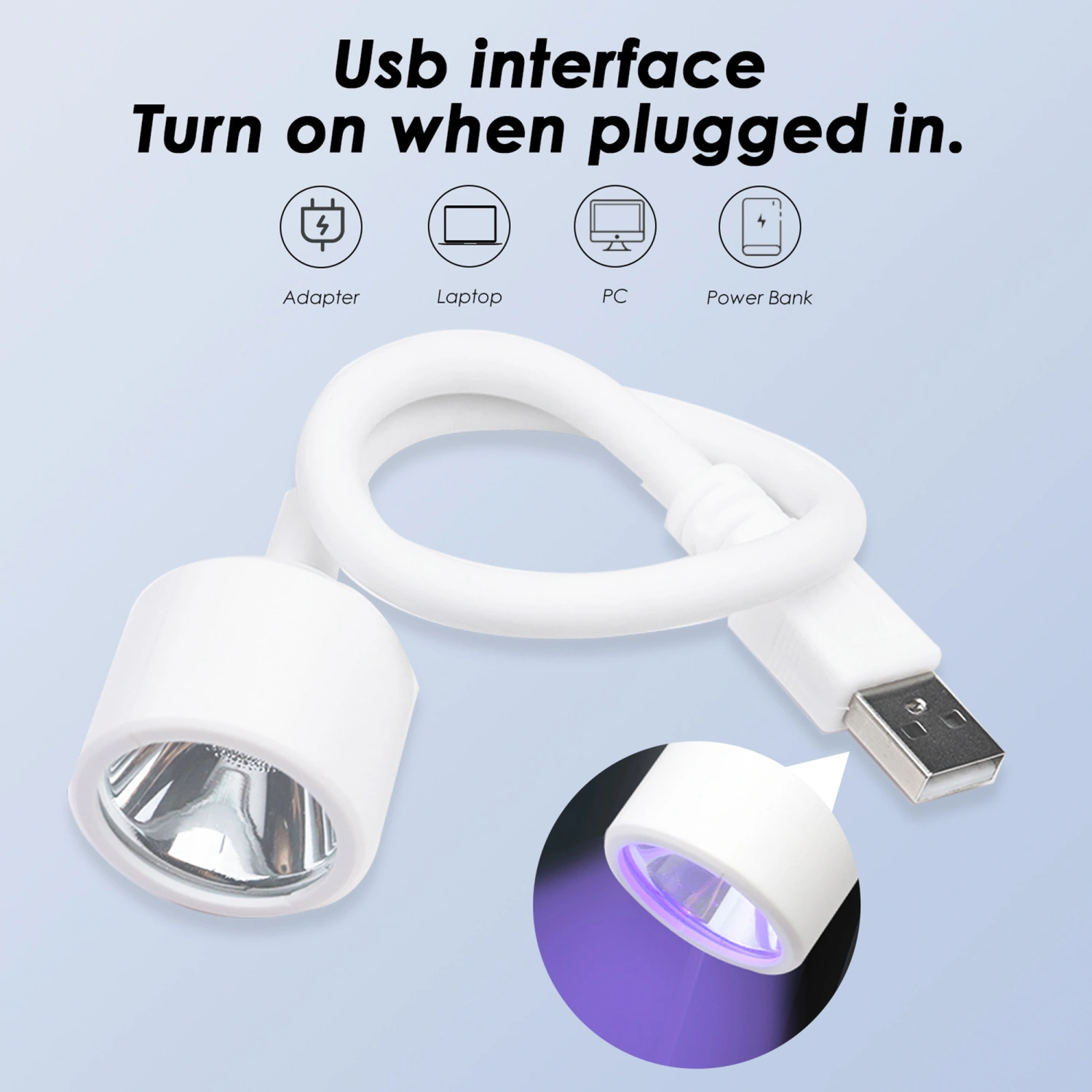LED Nail Lamp, Bendable Portable Mini USB Manicure Gel Nail Lamp
