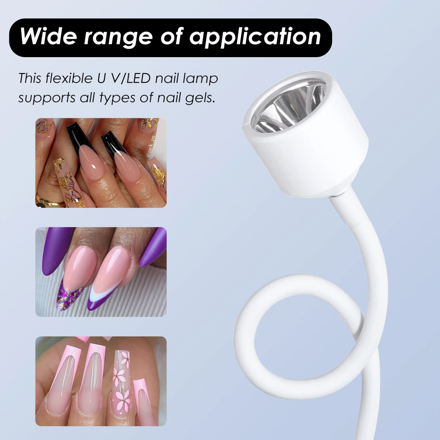 LED Nail Lamp, Bendable Portable Mini USB Manicure Gel Nail Lamp