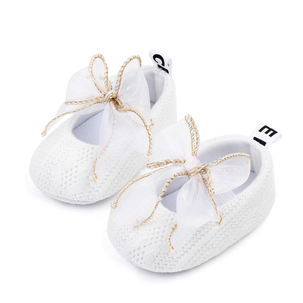 Girls Princess Flats with Bowknot Soft Sole Non-Slip Knit Shoes