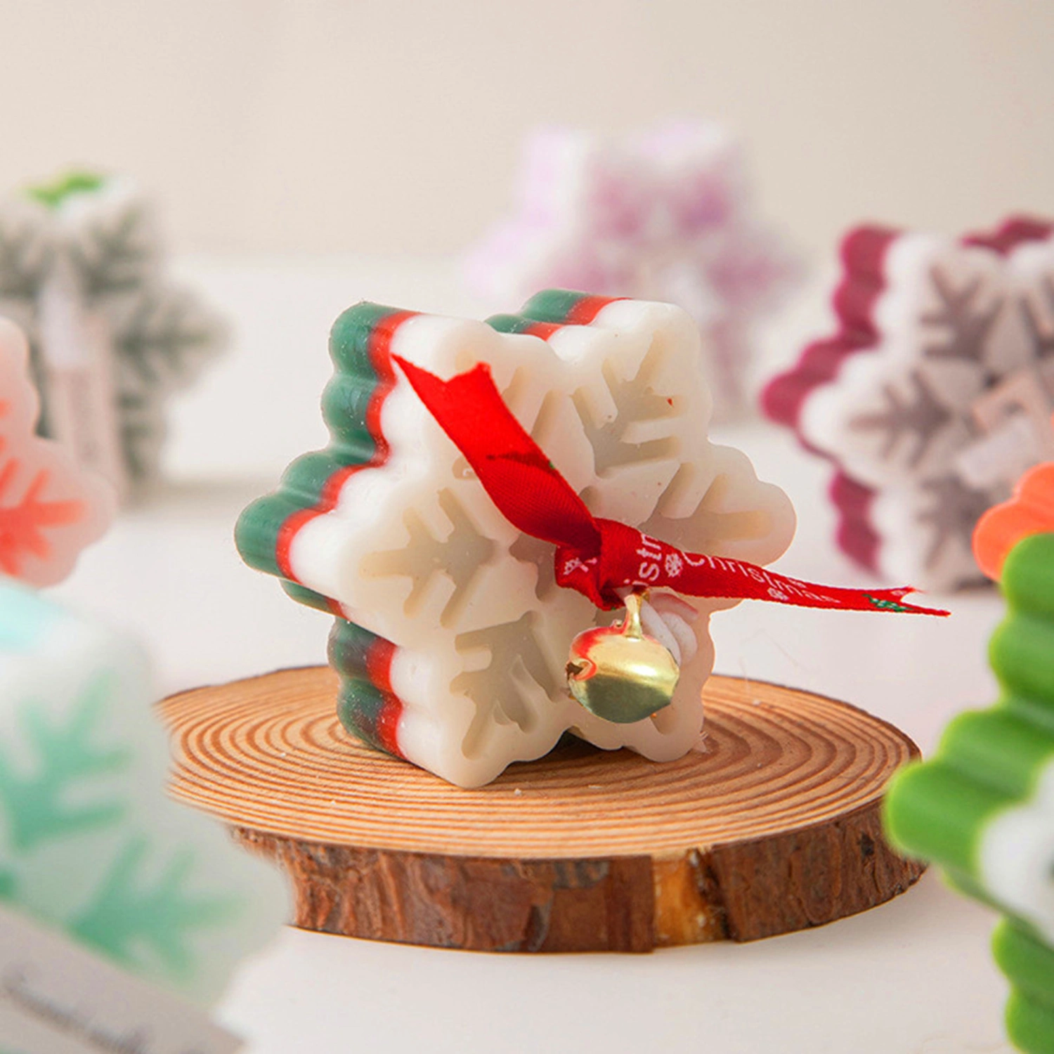 Snowflake Shape Fragrant Candle, Safe Paraffin Art Aromatic Candle