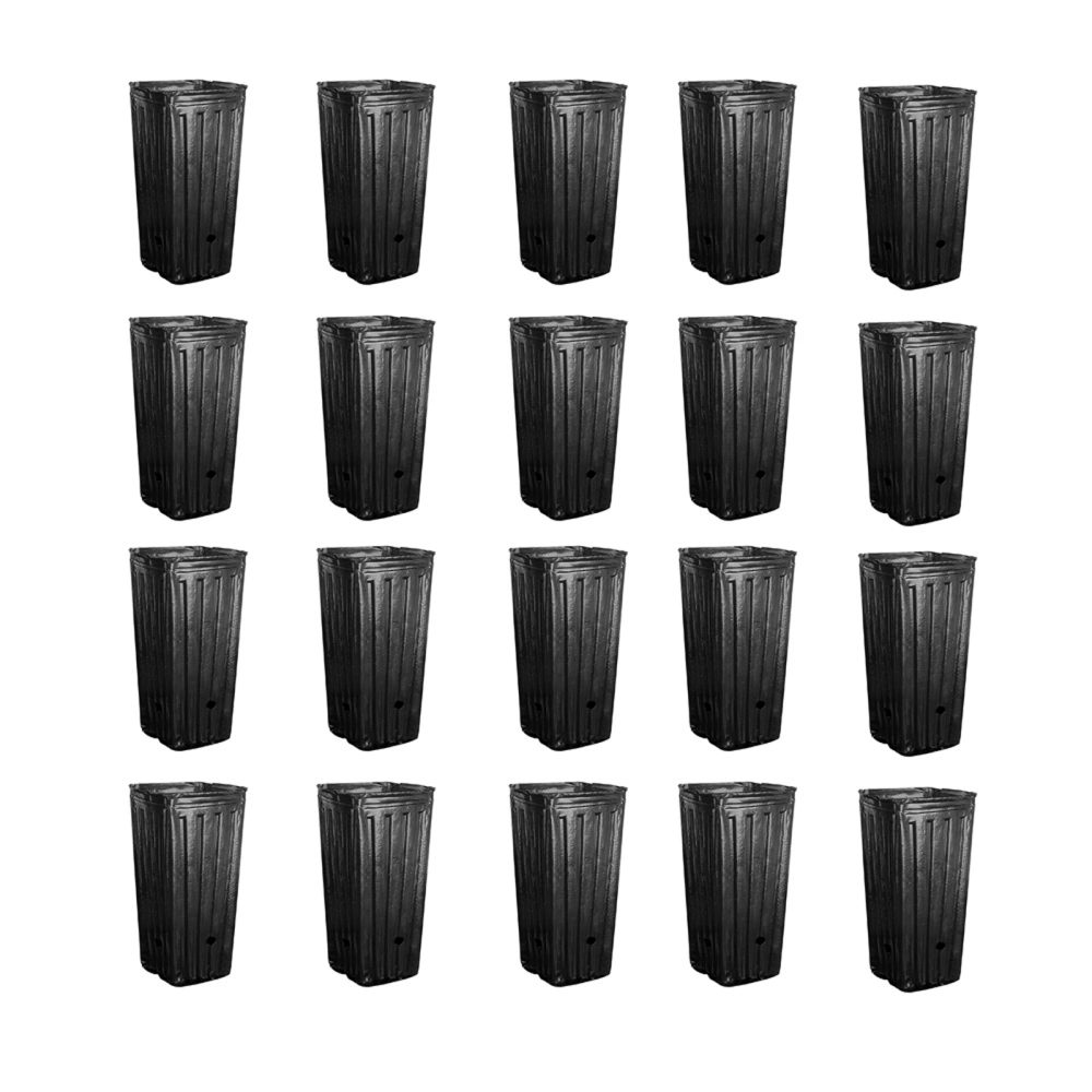 20Pcs Plastic Deep Plant Nursery Pots Seedling Container Pots