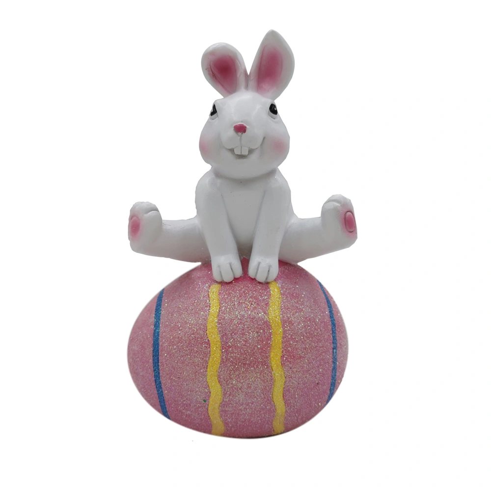 Easter Bunny Egg Decoration, Lovely Resin Yoga Rabbit Statue 