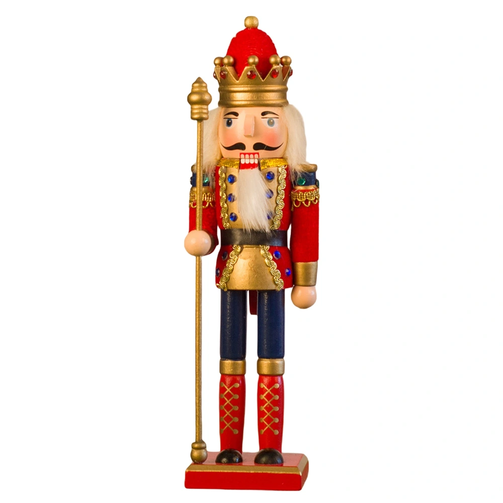 Christmas Nutcracker Ornament Wood Cartoon Soldier Desktop Decor