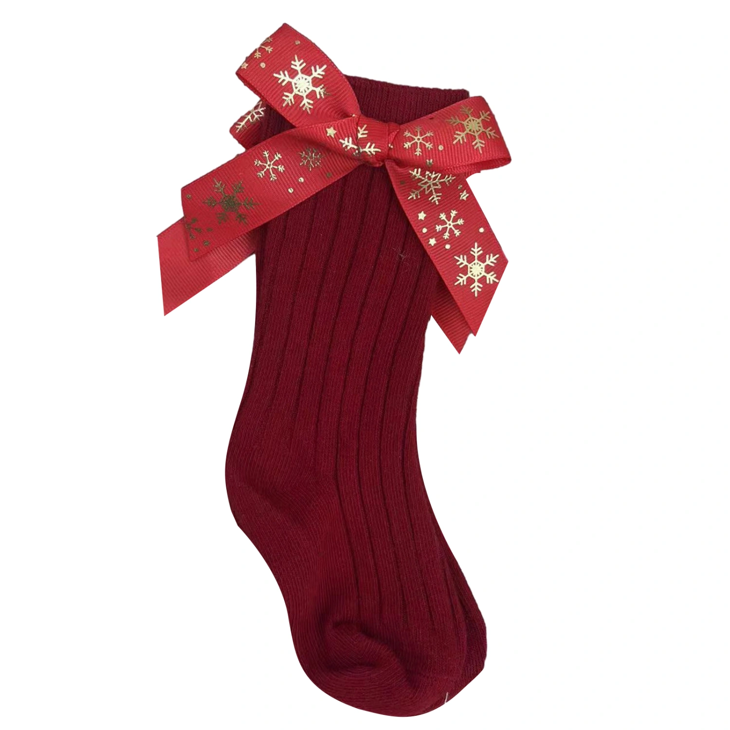 Baby Girls Princess Tube Socks Cute Christmas Bow Socks Crew Socks