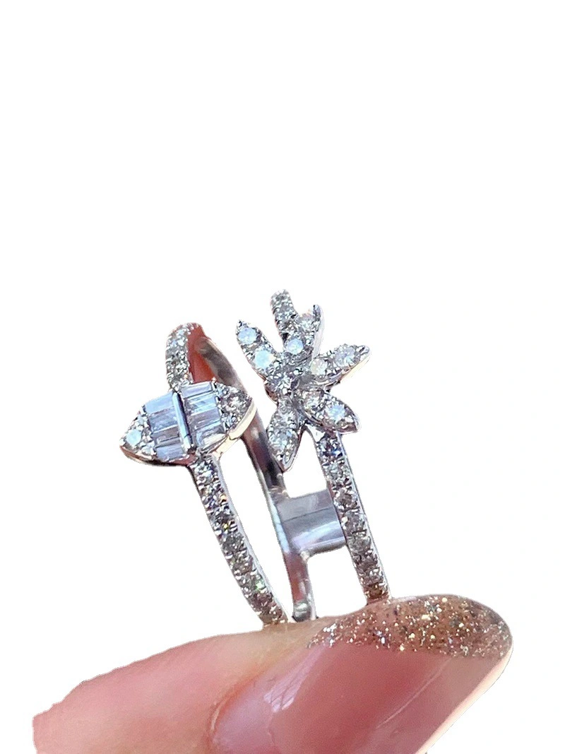 Three-layer Ring Super Weiying Ryder Zircon Sweet Temperature Lady Hand Jewelry