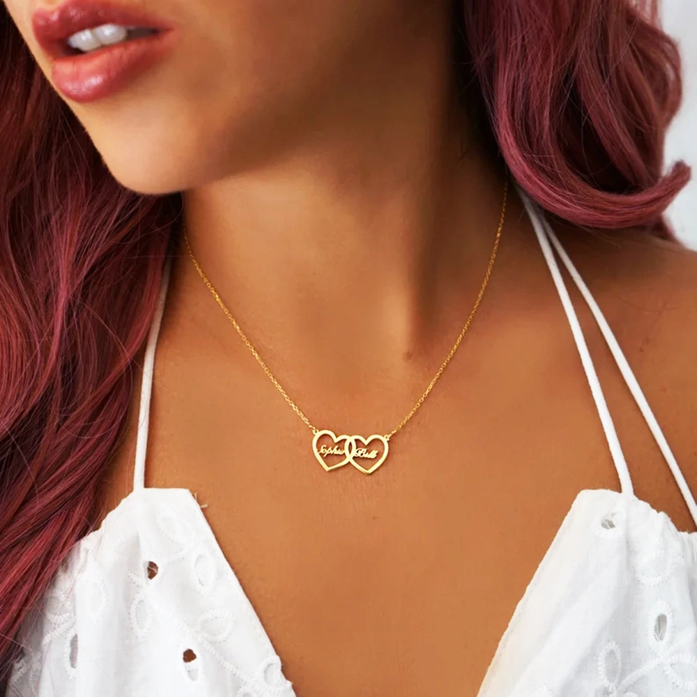 Diy Custom Engraved Letter Love Necklace