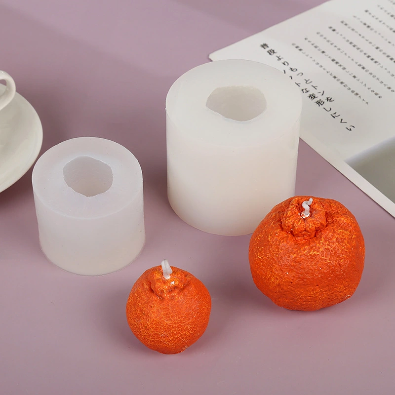 Creative Tangerine Candle 3D Simulation Silicone Mold