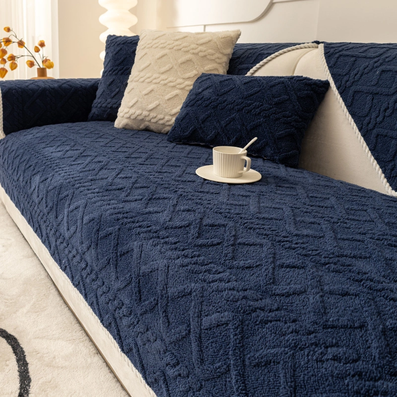 Simple Sofa Cushion Cover Plush Thickened Anti-skid