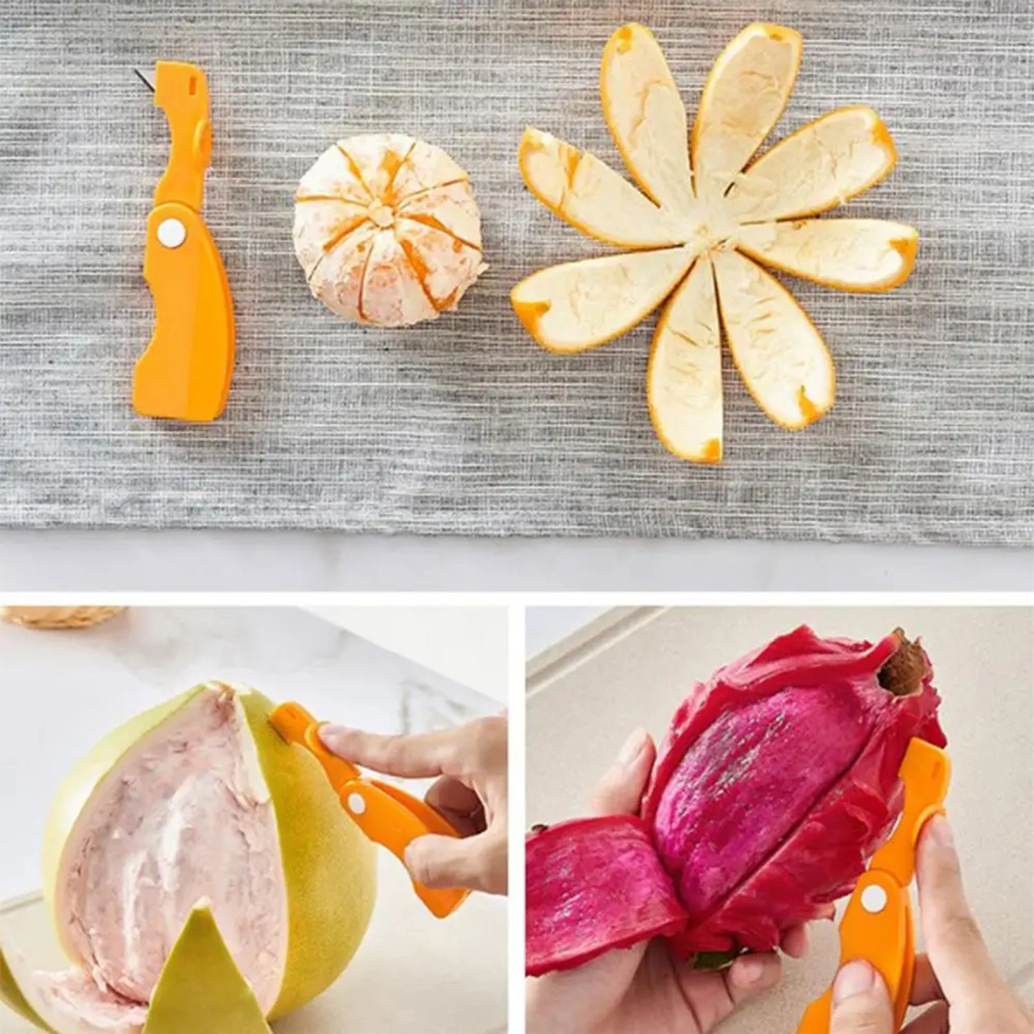Orange Peeler, Handheld Multipurpose Fruit Zester Kitchen Tool