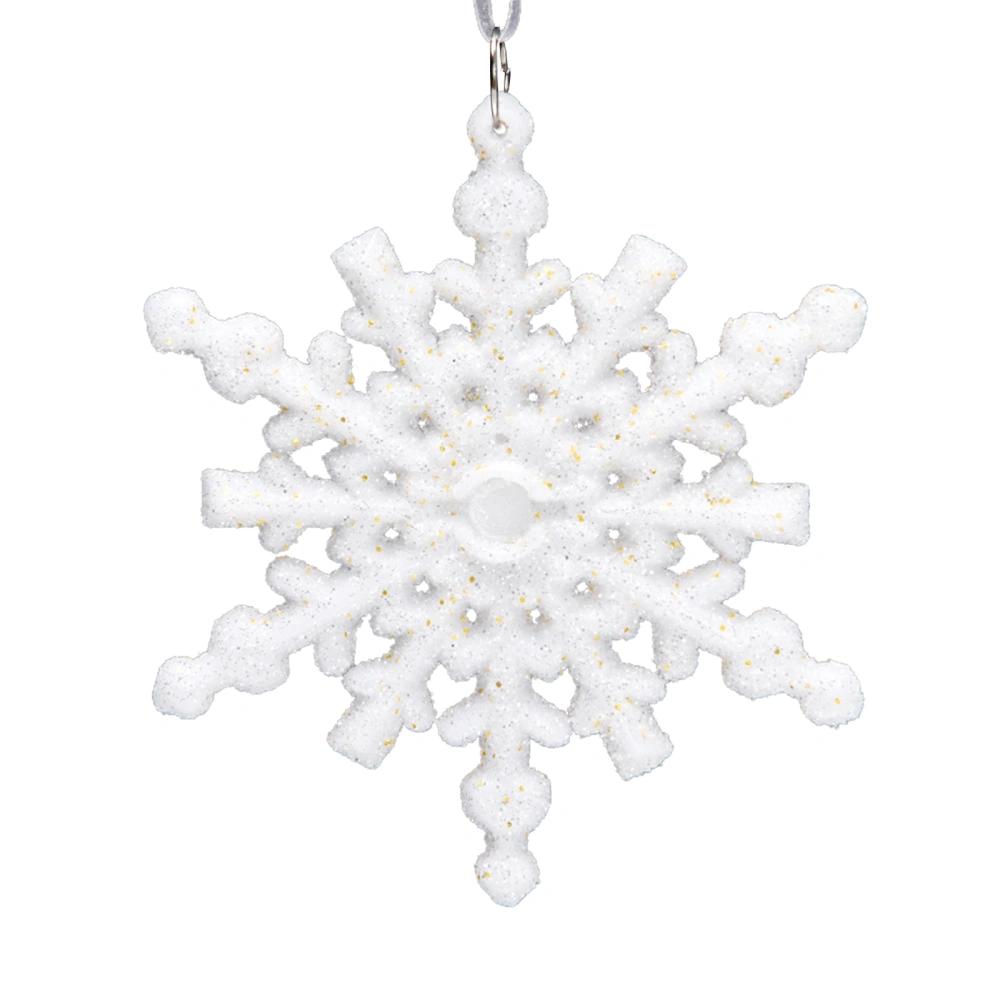 Christmas Snowflake Pendant, White Snowflake Christmas Tree Decoration