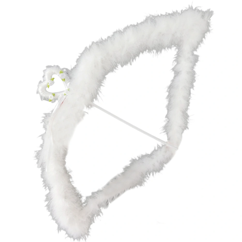 Feather Bow and Arrow Set White Angel Costume Accessories Props