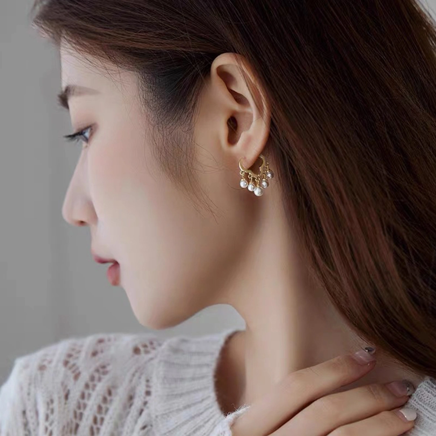 Women Clip-on Earrings, Exquisite Elegant Cloud Pearl Earrings Jewelry